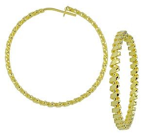 Brinco de argola folheado a ouro Código: BS2106